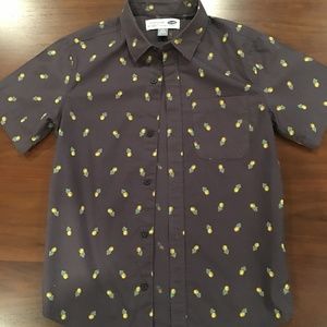 Older Boys Old Navy Pineapple Short Sleeve Shirt